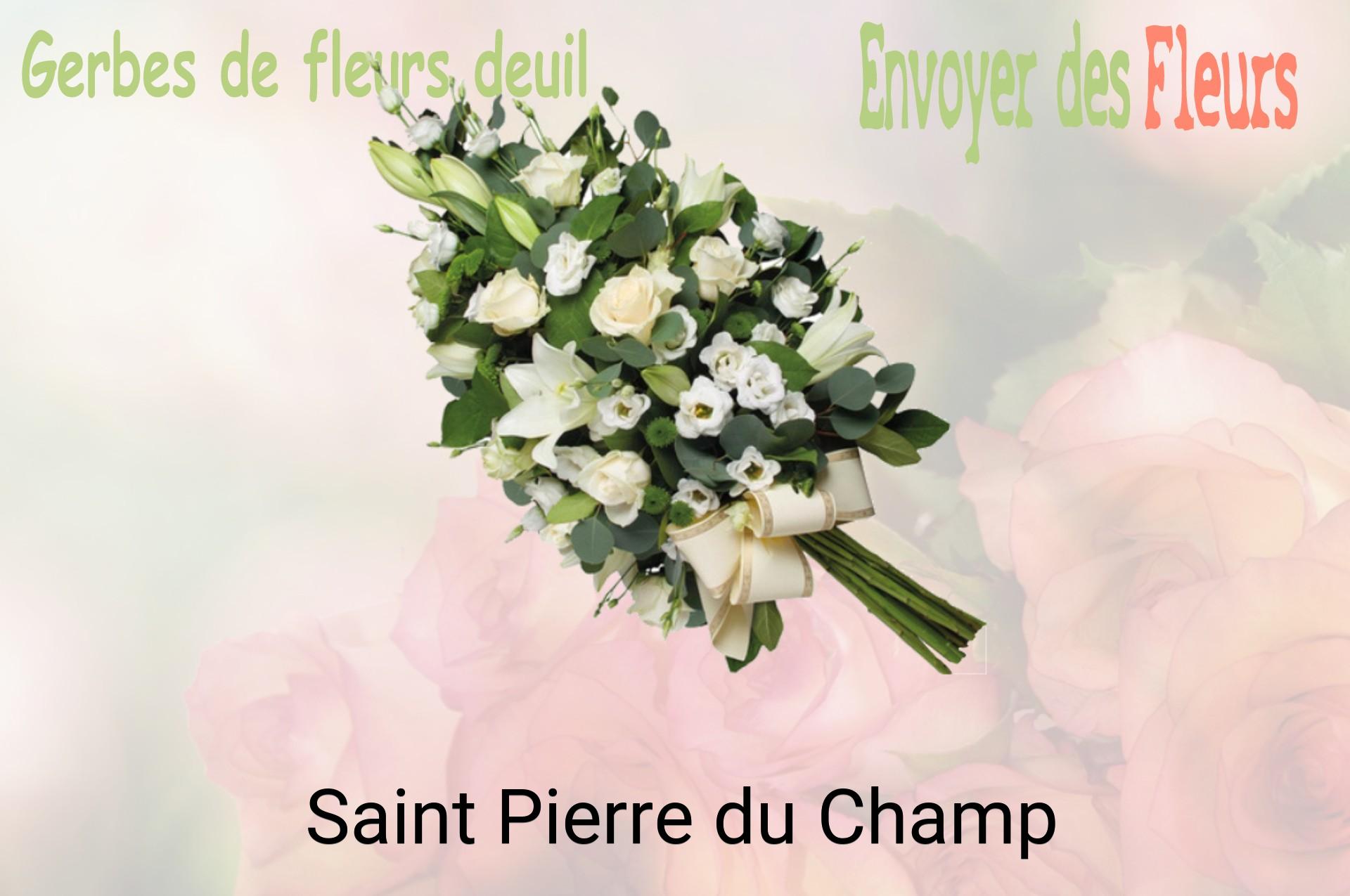 Gerbe de fleurs de deuil livrée à Saint-Pierre-du-Champ